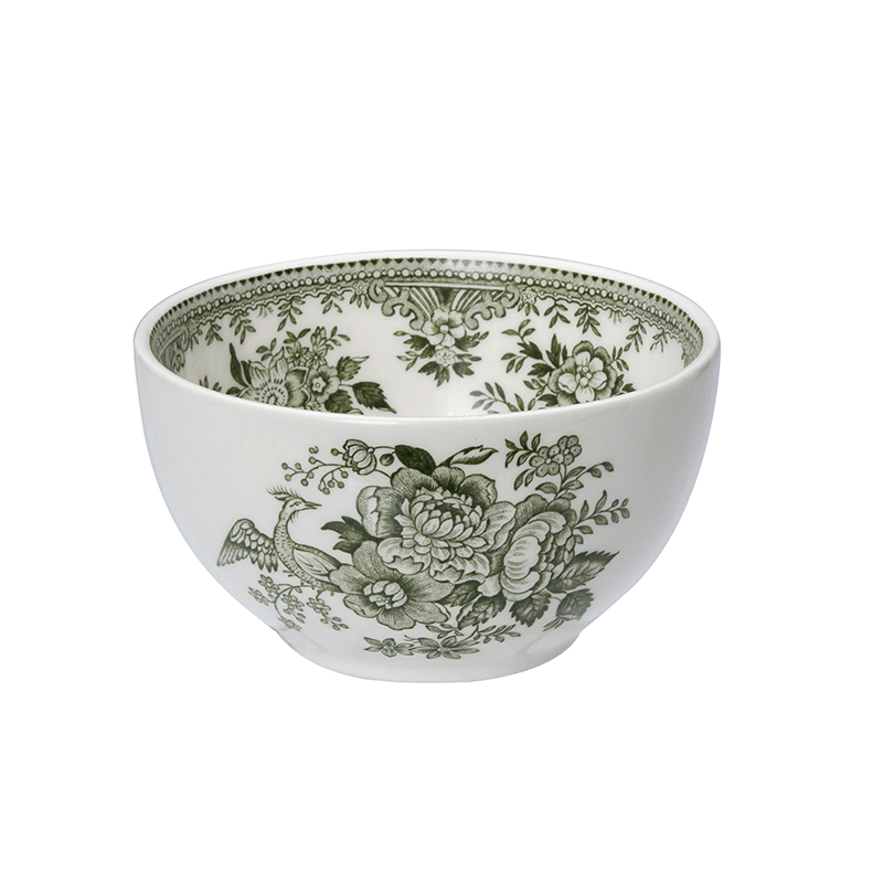 Asiatic Pheasants Footed Bowl, D12cm, Green-1