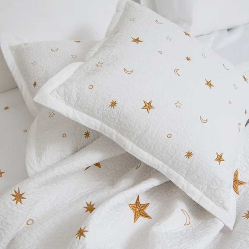 Constellations Bedding Cushion, White-0