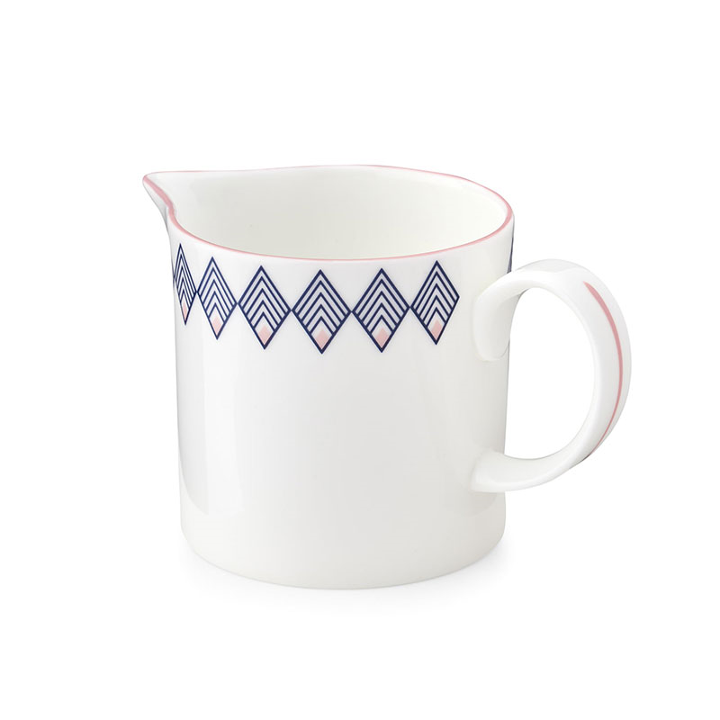 Gatsby Milk Jug, 300ml, Blue & Blush Pink-2