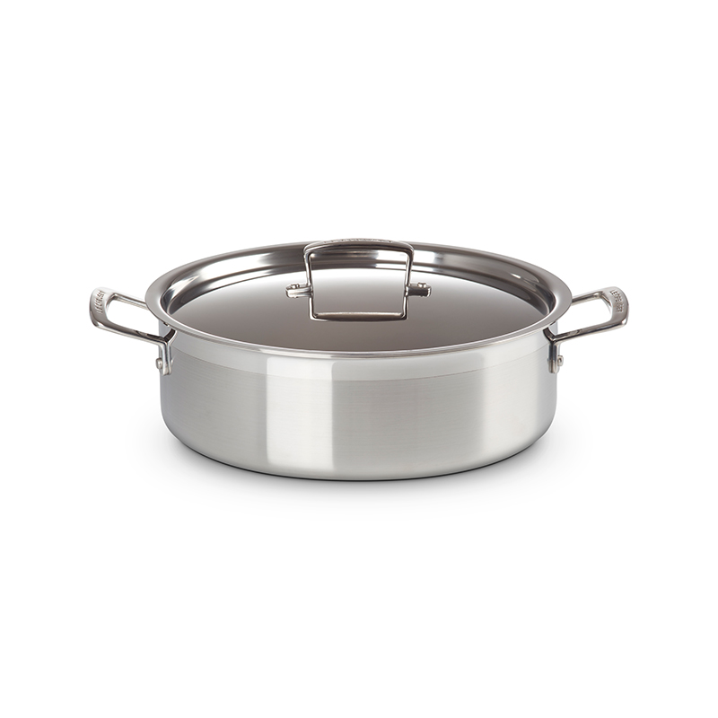 3 Ply Stainless Steel Sauteuse, 28cm-3