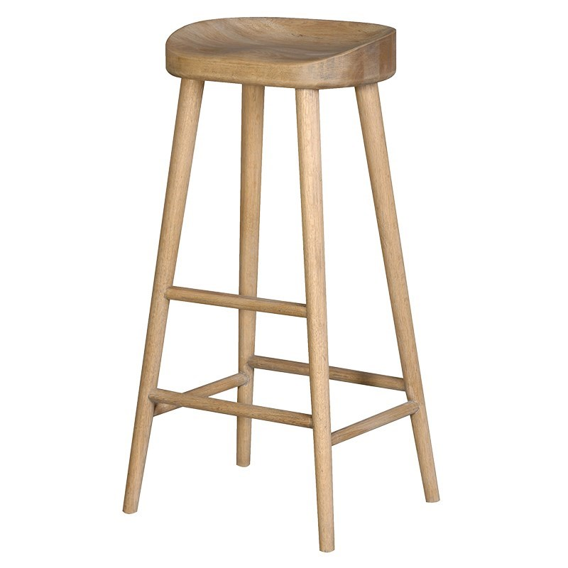 Farmhouse stool, 82 x 42 x 36cm, Weathered Oak-0