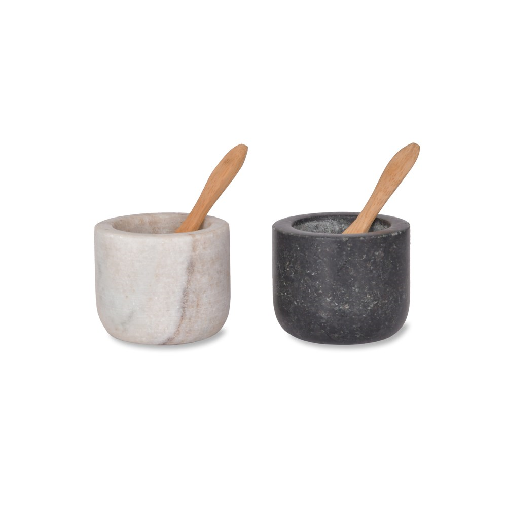 Brompton Salt and Pepper Pots, Marble & Granite-1