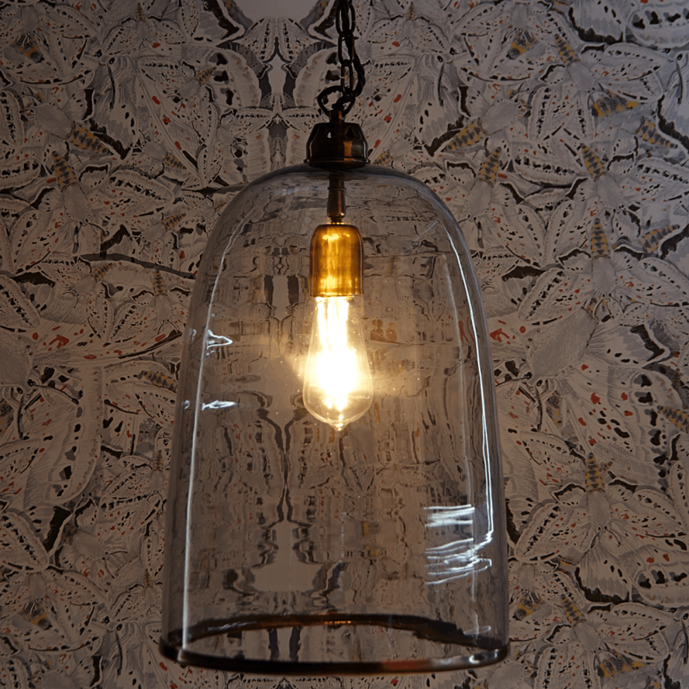 Percy Large pendant light, D28 x H40cm, Brass Chain-1