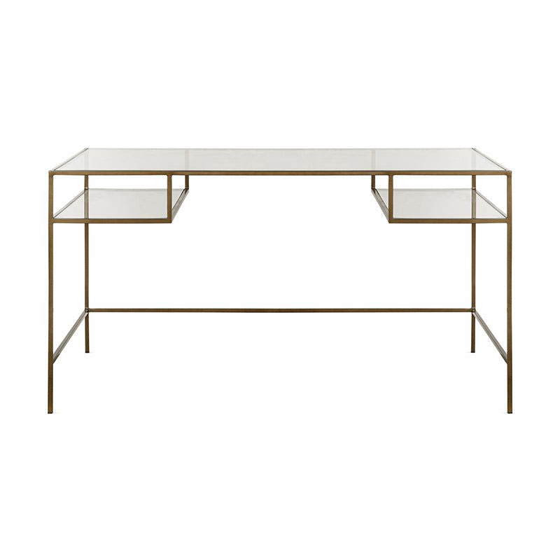 Nakuru Iron & Glass Desk, H78 x W150cm, Brass-1