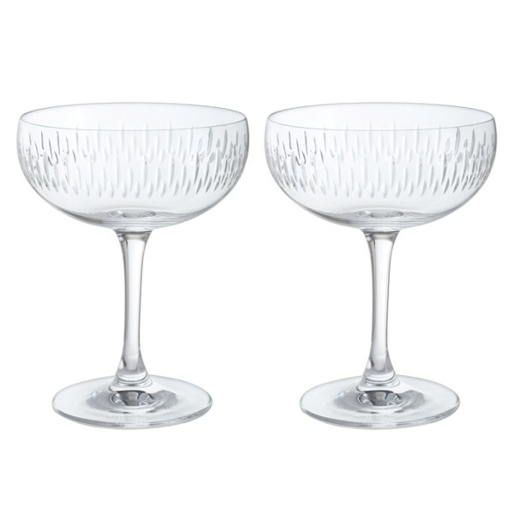 Champagne Saucer, Limelight - Mitre, Pair-0