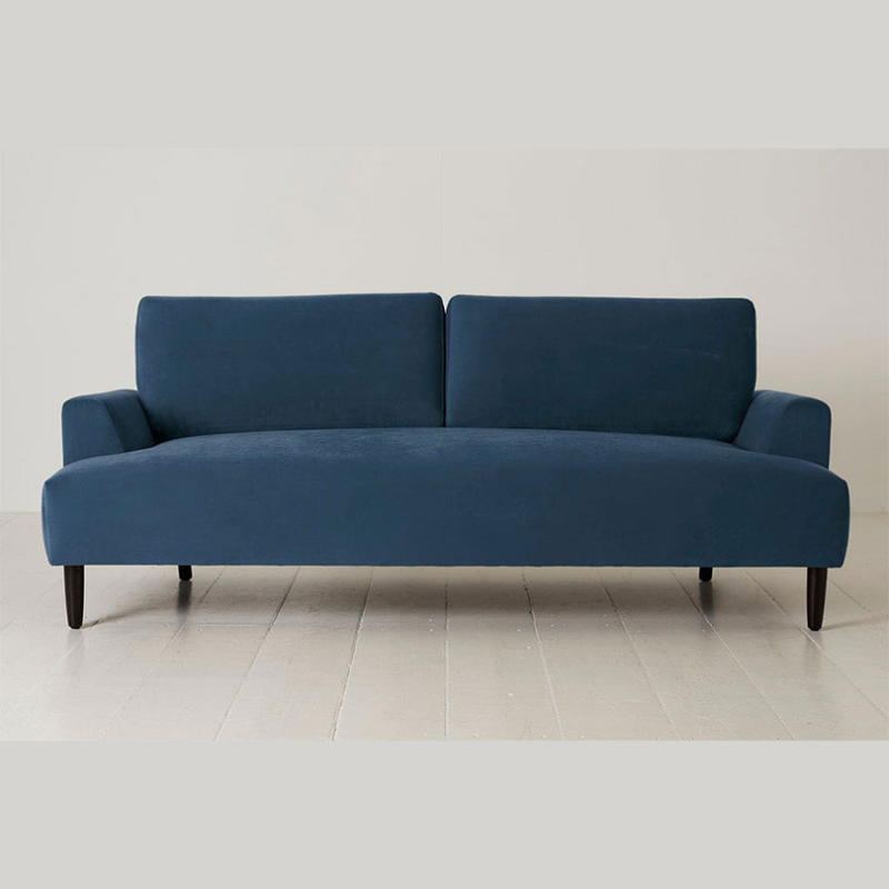 Model 05 3 Seater Velvet Sofa, Teal-1