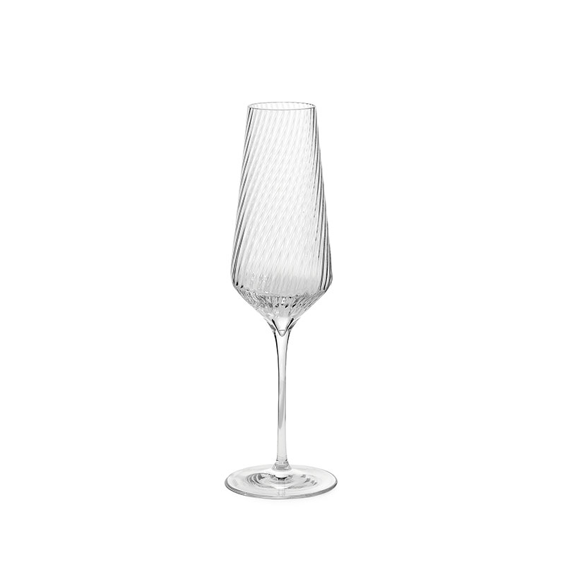 Vera Wang Swirl Set of 2 Champagne Flutes, 270ml, Clear-2