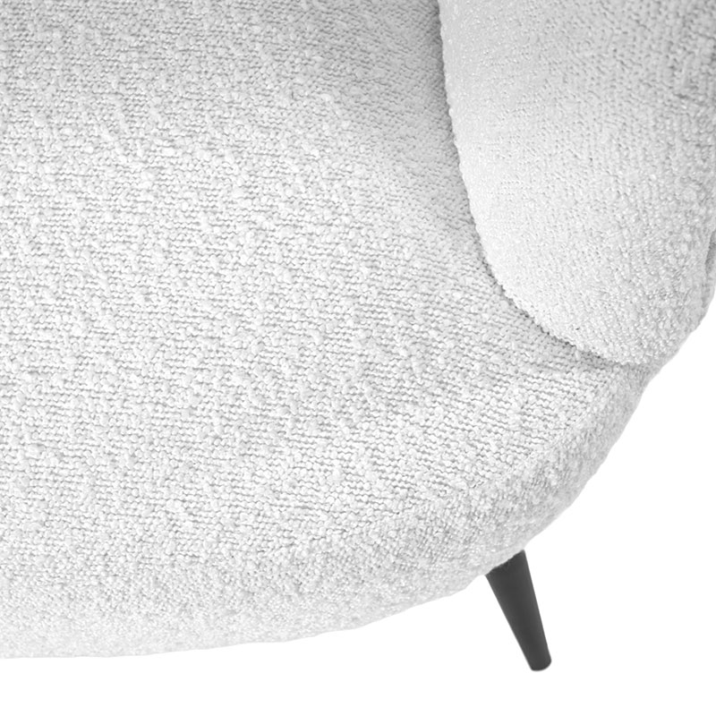 Siena Boucle Accent Chair, White-10