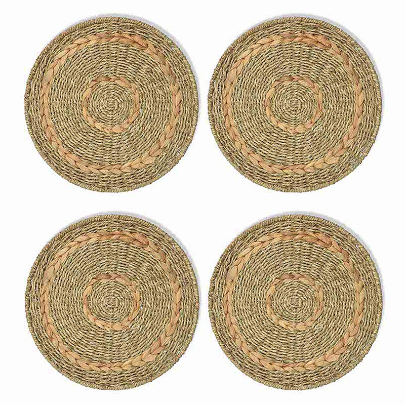 Bayford Set of 4 Woven Placemats, D35cm, Natural-2