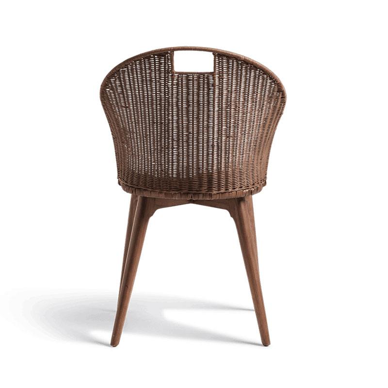 Panela Rattan Dining Chair, Chestnut-4