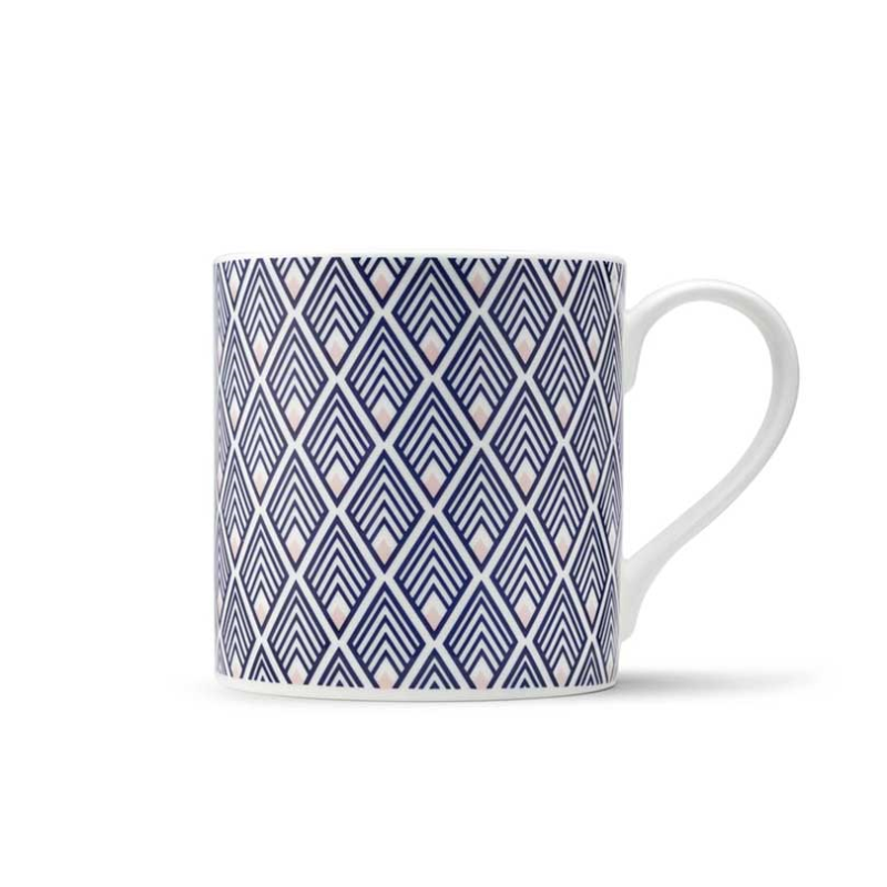 Gatsby Mug, 385ml, Blue & Blush Pink-0