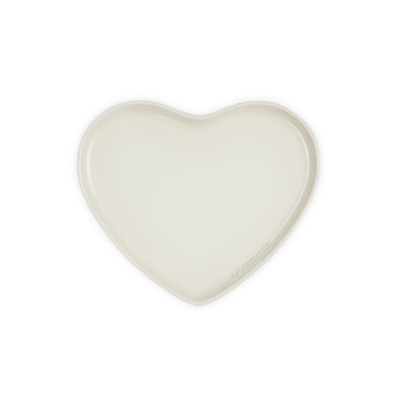 Heart Serving Platter, 32cm, Meringue-1