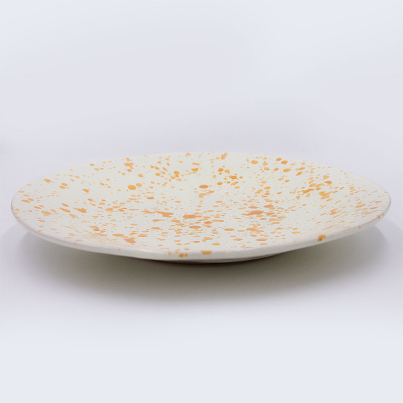 Splatter Shallow Serving Bowl, D29cm, Burnt Orange-0