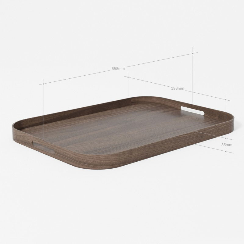 Bellhop 558 Rectangular Tray, Walnut-6