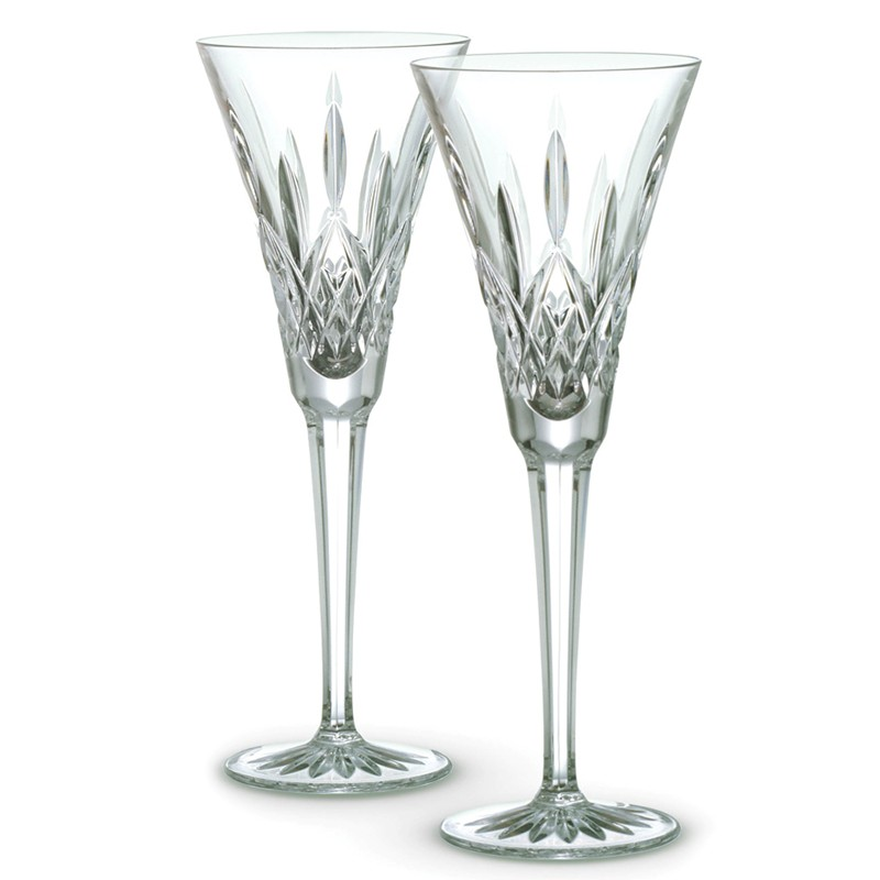 Lismore Pair of toasting flutes-0