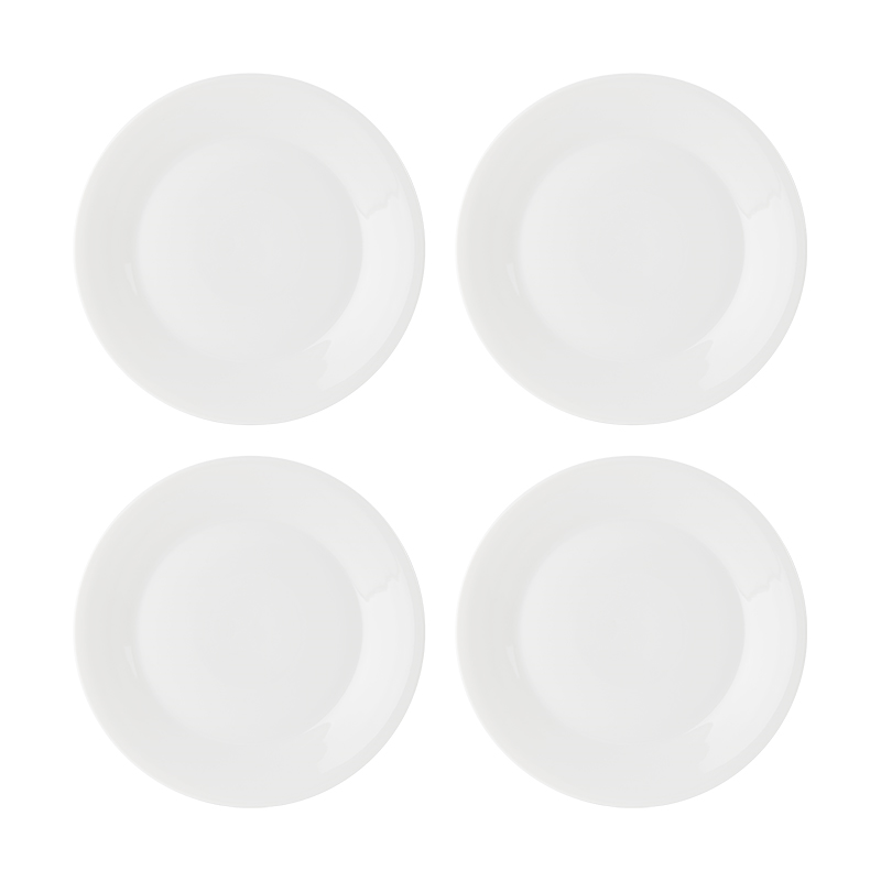 Pure Side Plates Set of 4, D23cm, White-0