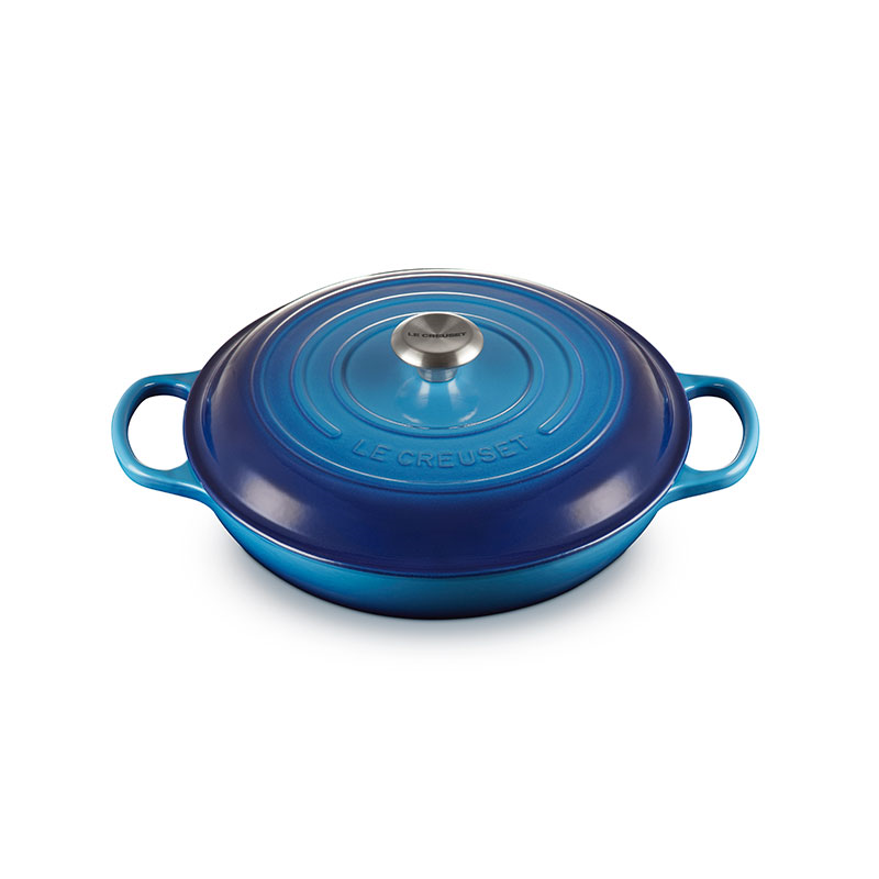 Signature Cast Iron Shallow Casserole, 30cm, Azure-0