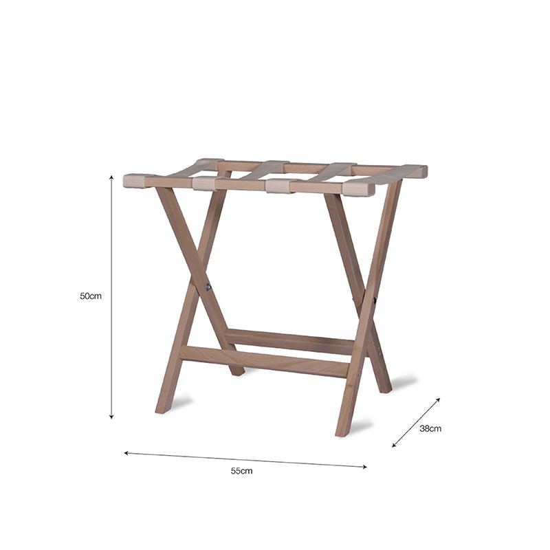 Weekend folding luggage rack, H50 x W55 x D38cm, Natural-2