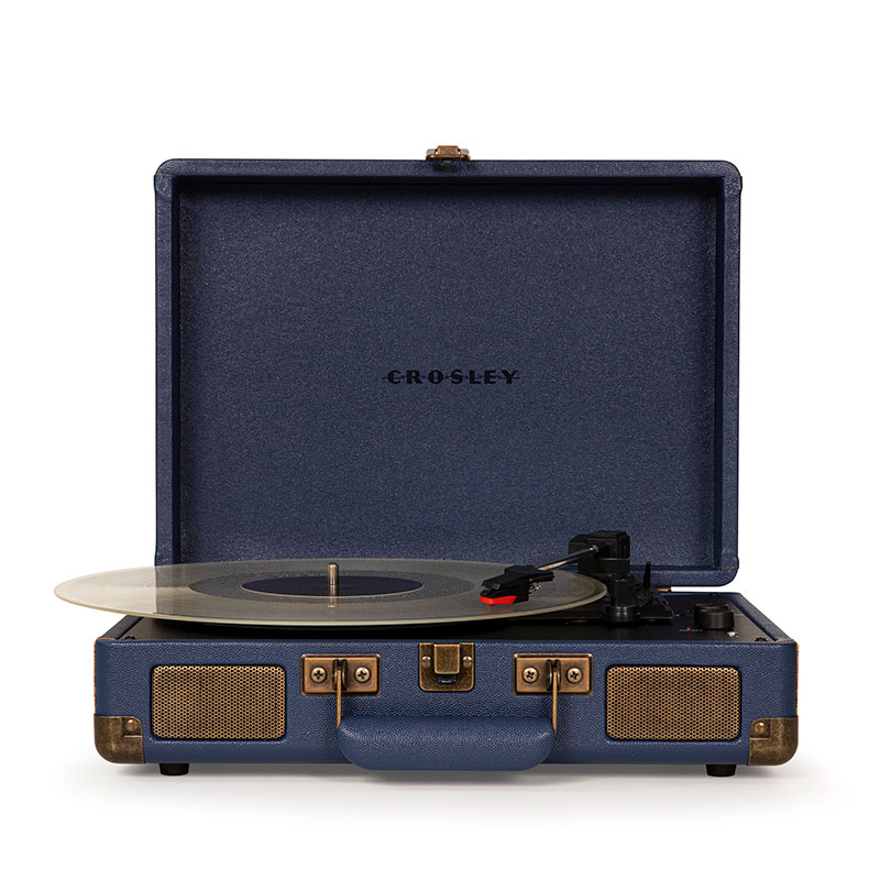 Cruiser Deluxe Plus Portable Turntable, Navy-0