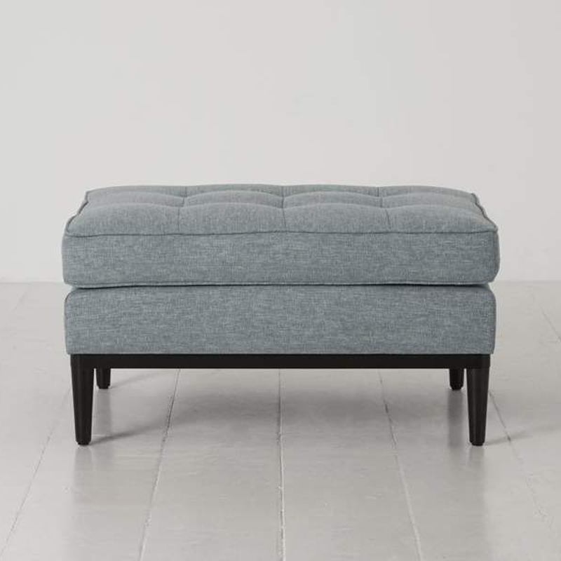 Model 02 Linen Ottoman, Seaglass-0