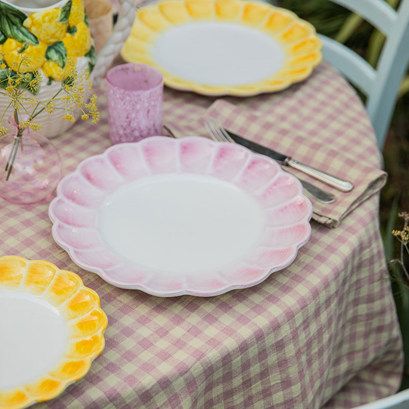 Lido Set of 4 Dinner Plates, D29cm, Pink-0