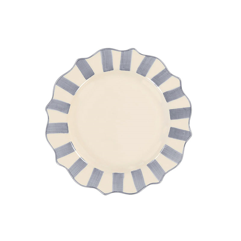 Scalloped Breakfast Plate, D22cm, Lilac-1