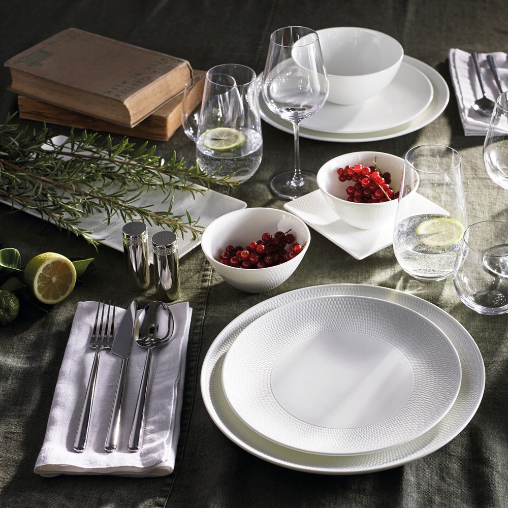 Gio 16 Piece Dinnerware Set, White-3