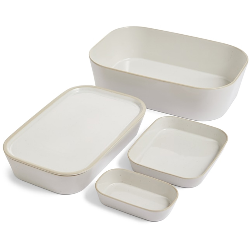 Urban Dining 5 Piece Cook and Serve Set, White-0