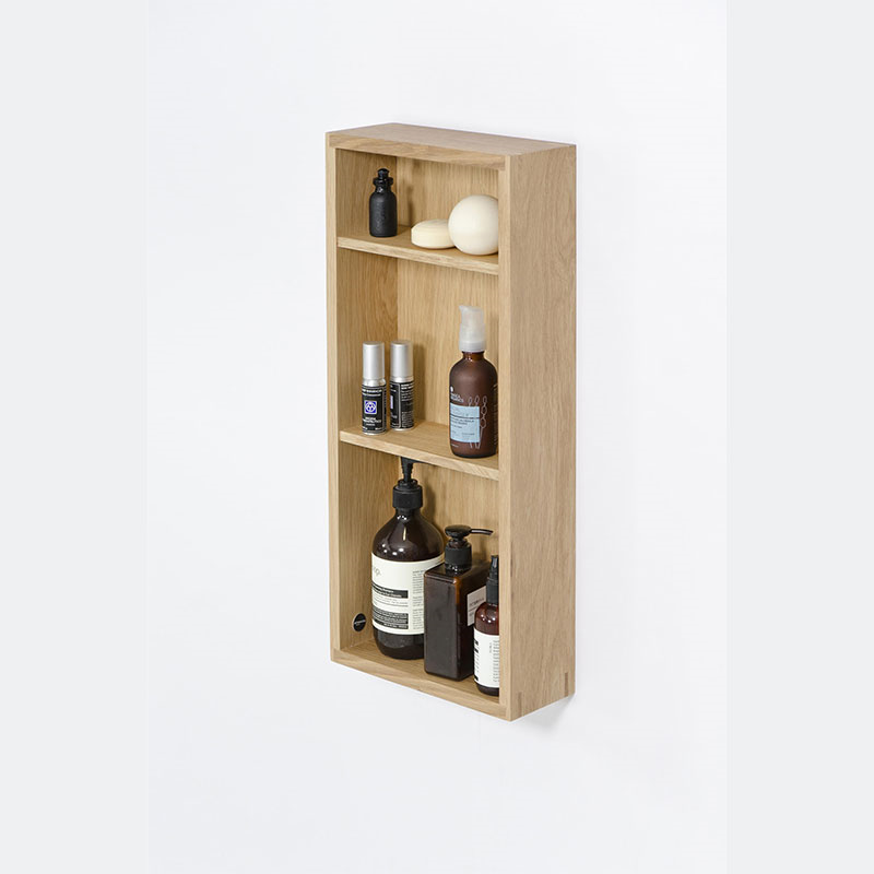 Slimline Box Shelf, H55 x W25cm, Oak-2