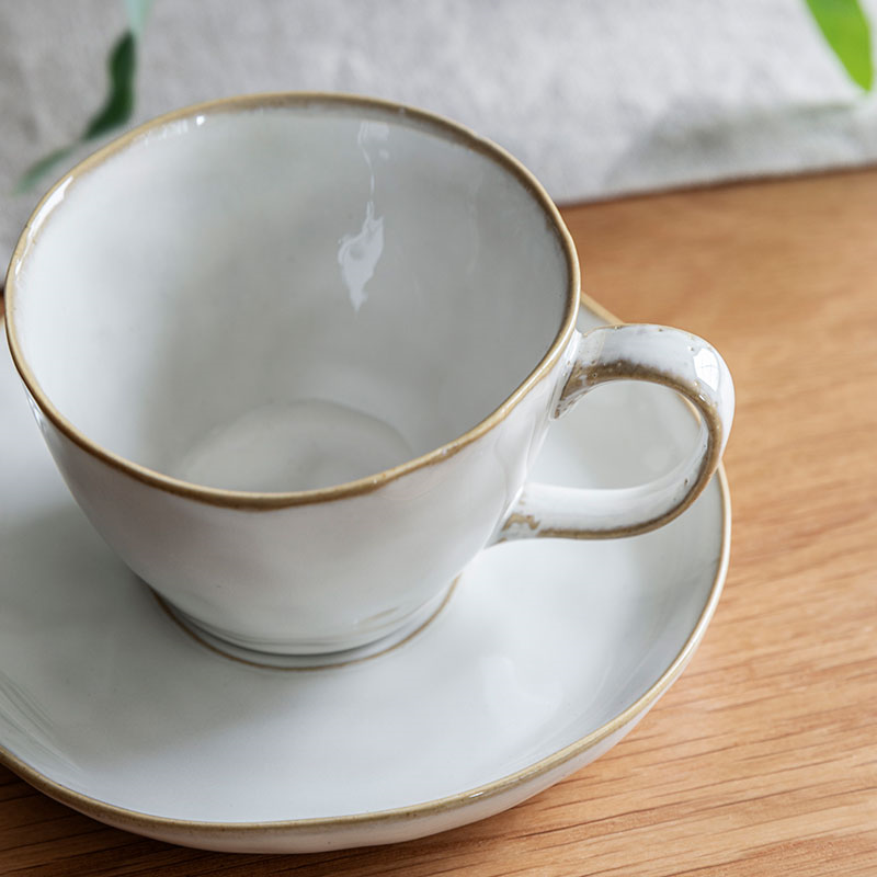 Ithaca Cup and Saucer, White-4