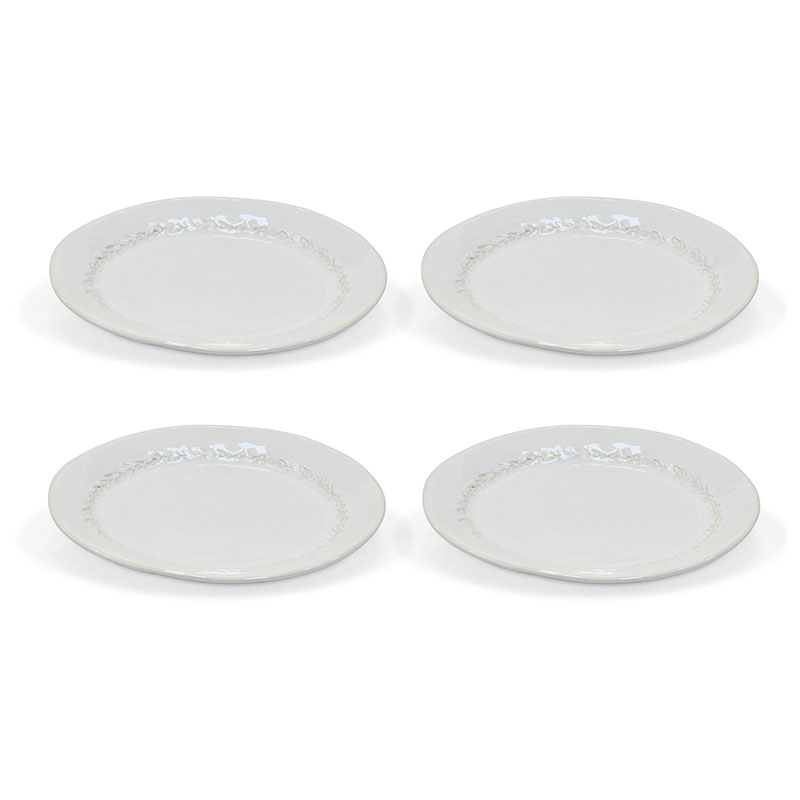 Overton Set of 4 Dinner Plates, D28cm, White-1