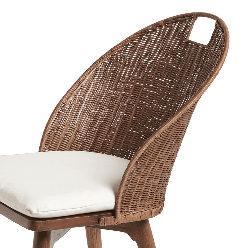 Panela Rattan Dining Chair, Chestnut-6