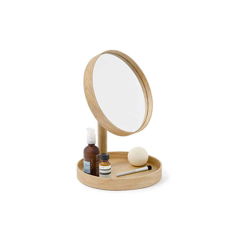 Look Magnify Mirror, H37 x D25cm, Oak-2