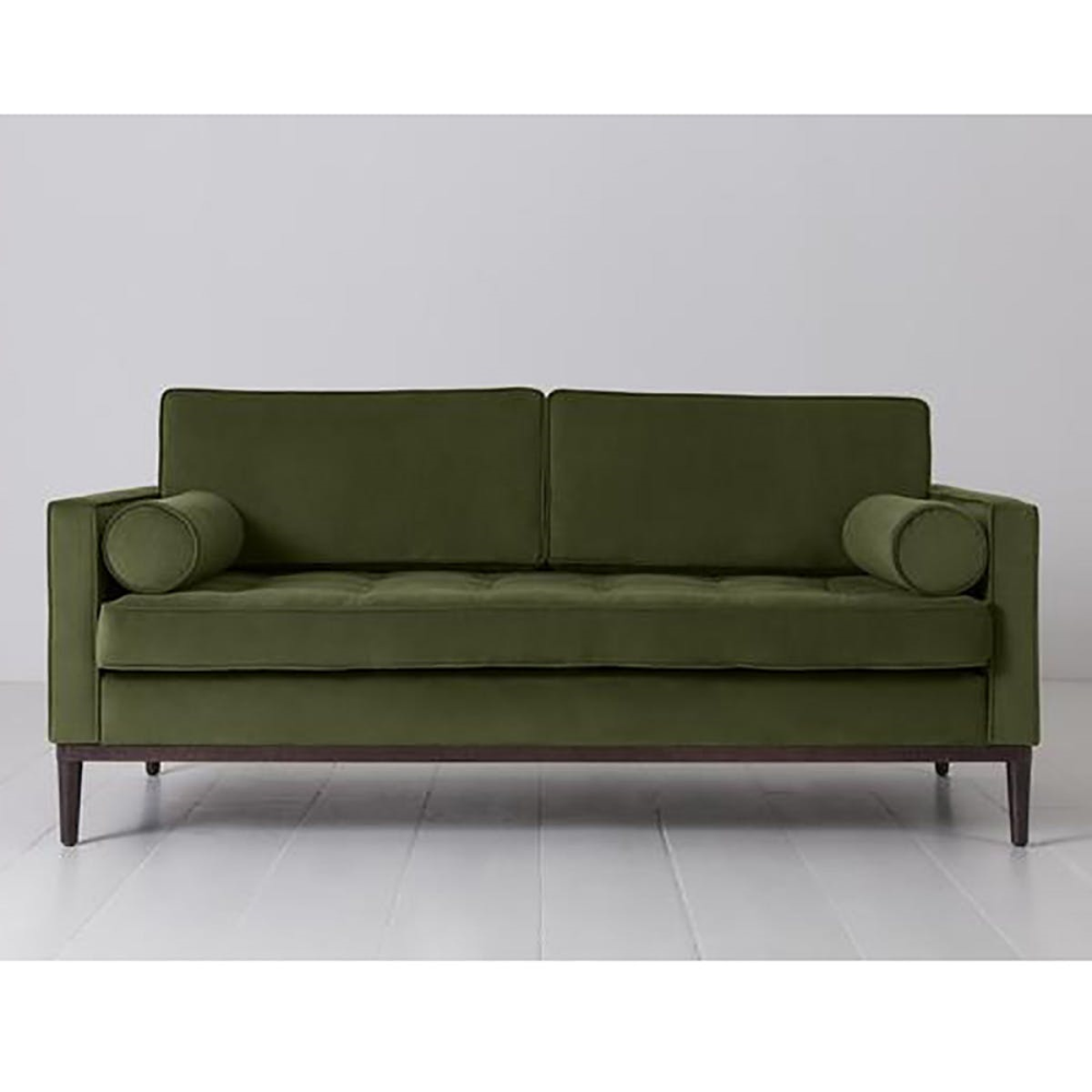 Model 02 2 Seater Velvet Sofa, Vine-3