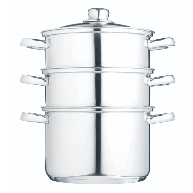 Steamer set 3 tier, 20cm, Stainless Steel-0