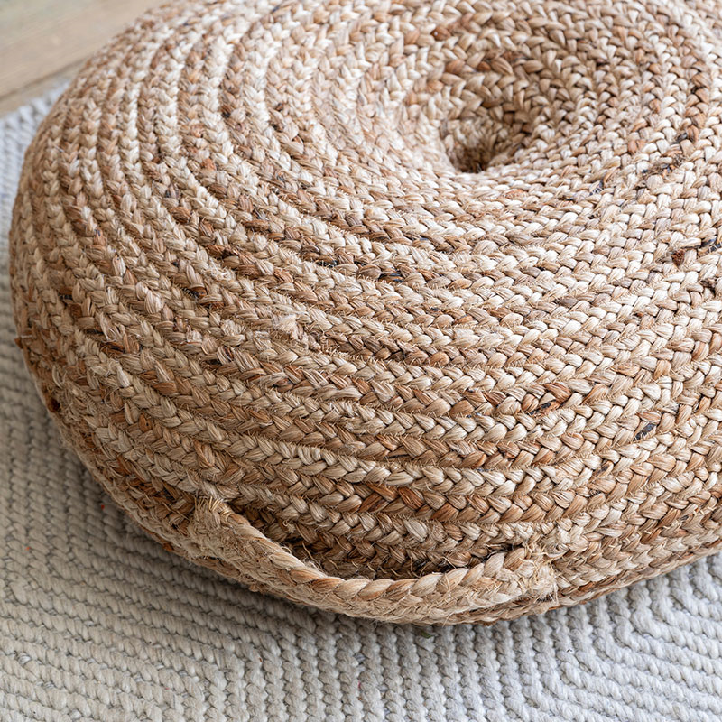 Cerney Floor Cushion, D60cm, Natural-2