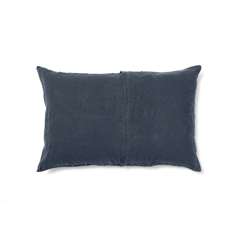 Linen Pair of Standard Pillowcases, Ink-3