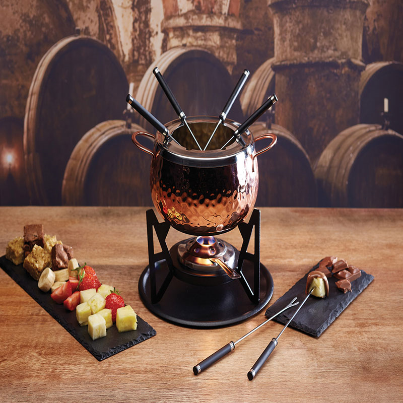 Fondue set, 16cm, Copper-1