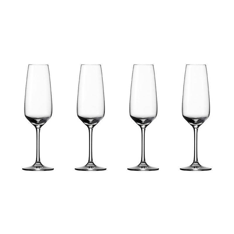 Vivo Voice Set of 4 Champagne Flutes, 360ml, Clear-0