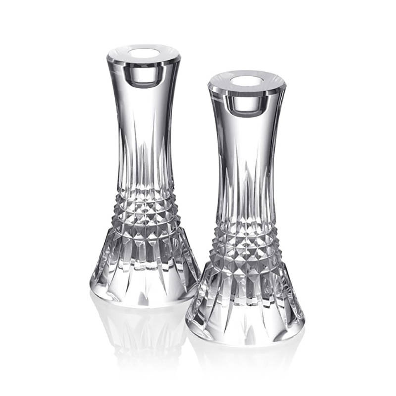 Lismore Diamond Set of 2 Candlesticks, 18cm, Clear-4