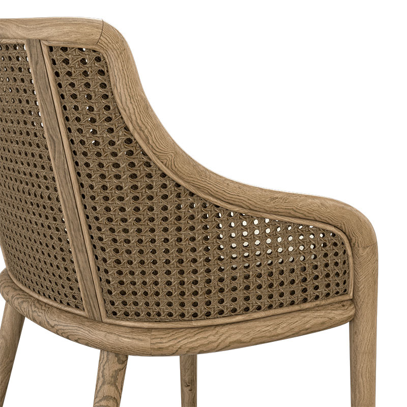 Carlos Cane Dining Chair, Natural-5