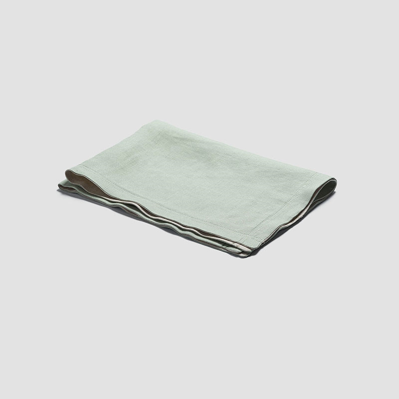 Linen Set of 4 Placemats, 35 x 50cm, Sage Green-0