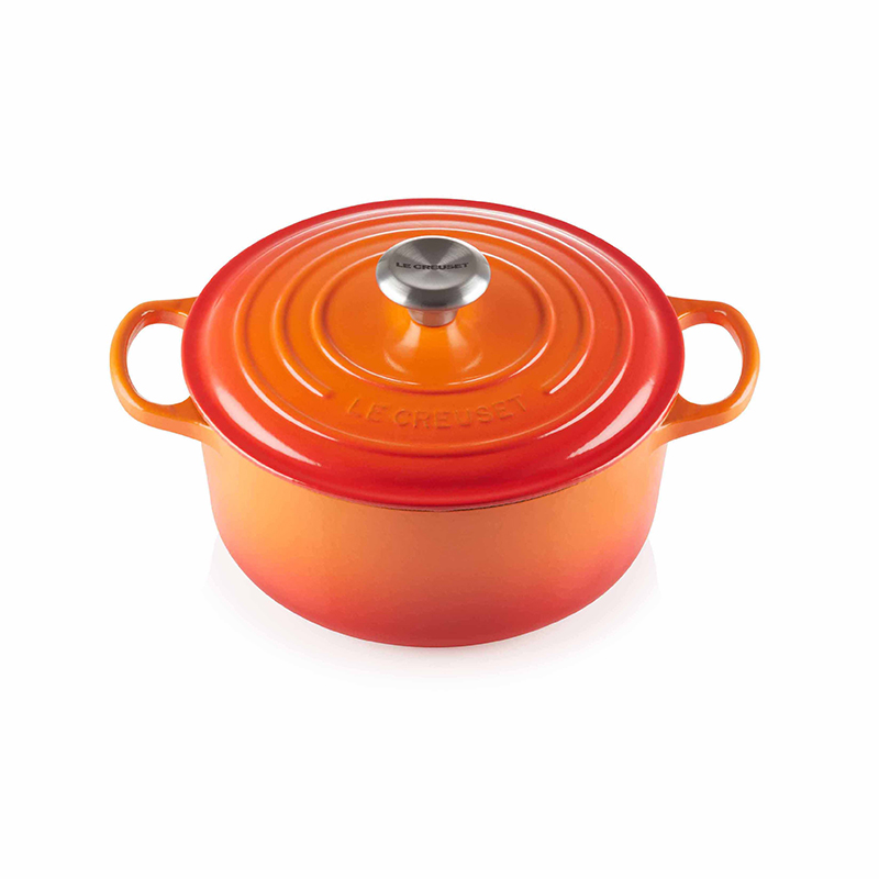 Signature Cast Iron Round casserole, 26cm - 5.3 litre, Volcanic-0