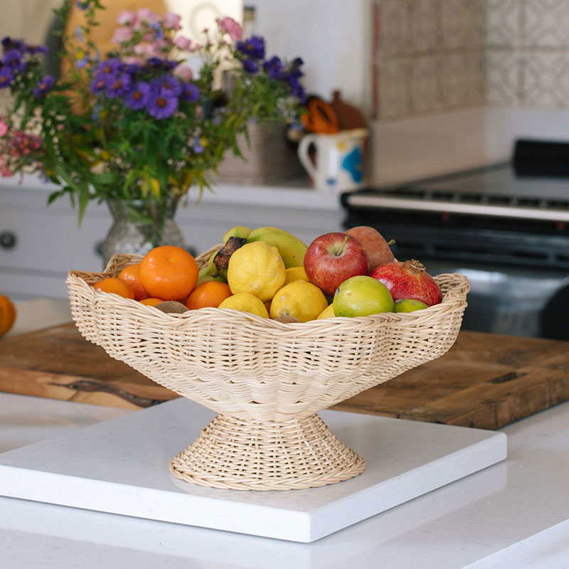 Kishni Rattan Fruit Bowl, Natural-0