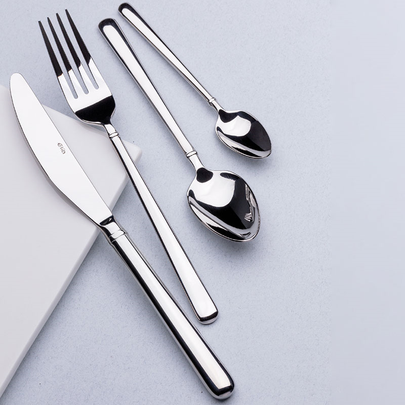 Halo 60 Piece Cutlery Set With Beechwood Canteen, Mirror Finish-3