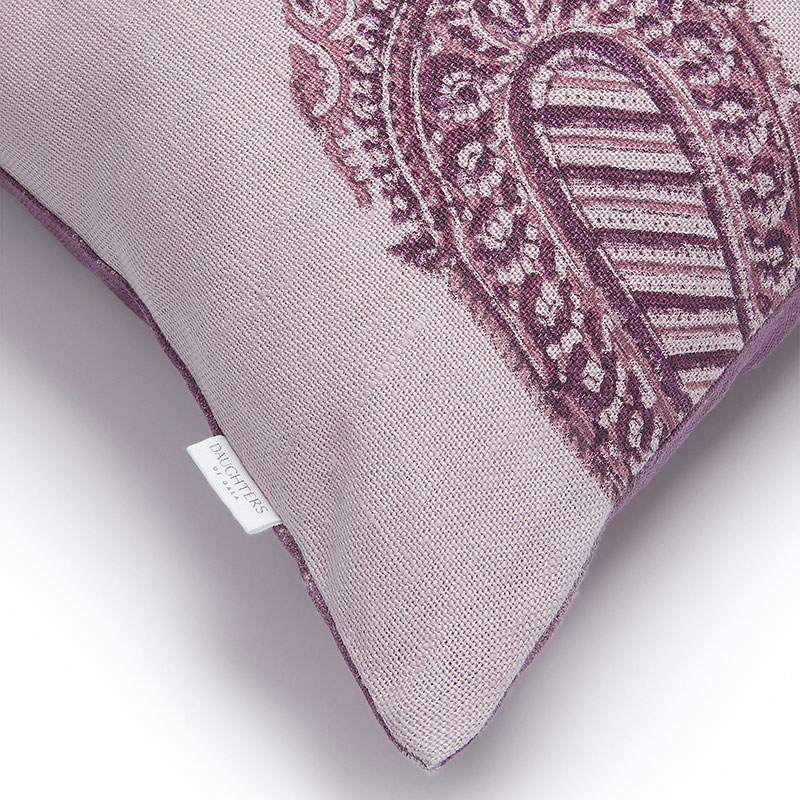 Lolita Linen Cushion, 50cm x 50cm, Purple-3