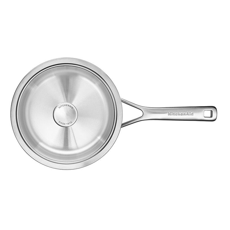 MultiPly Stainless Steel Saucepan with Lid, 18cm, Silver-2