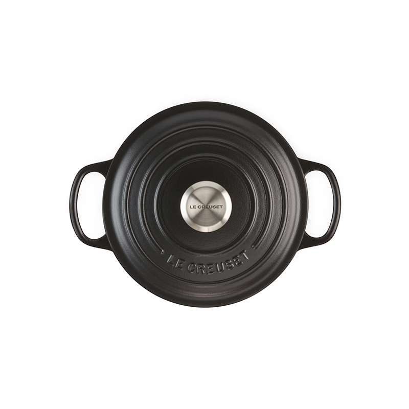 Signature Cast Iron Round casserole, 22cm - 3.3 litre, Satin Black-1