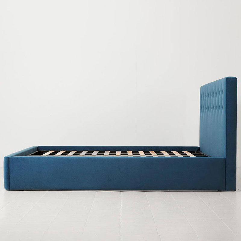 Bed 01 Velvet King Size Frame, Teal-2