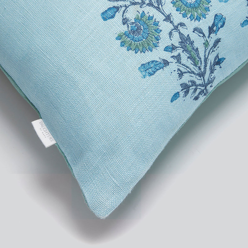 Ela Linen Cushion, 50cm x 50cm, Blue-5